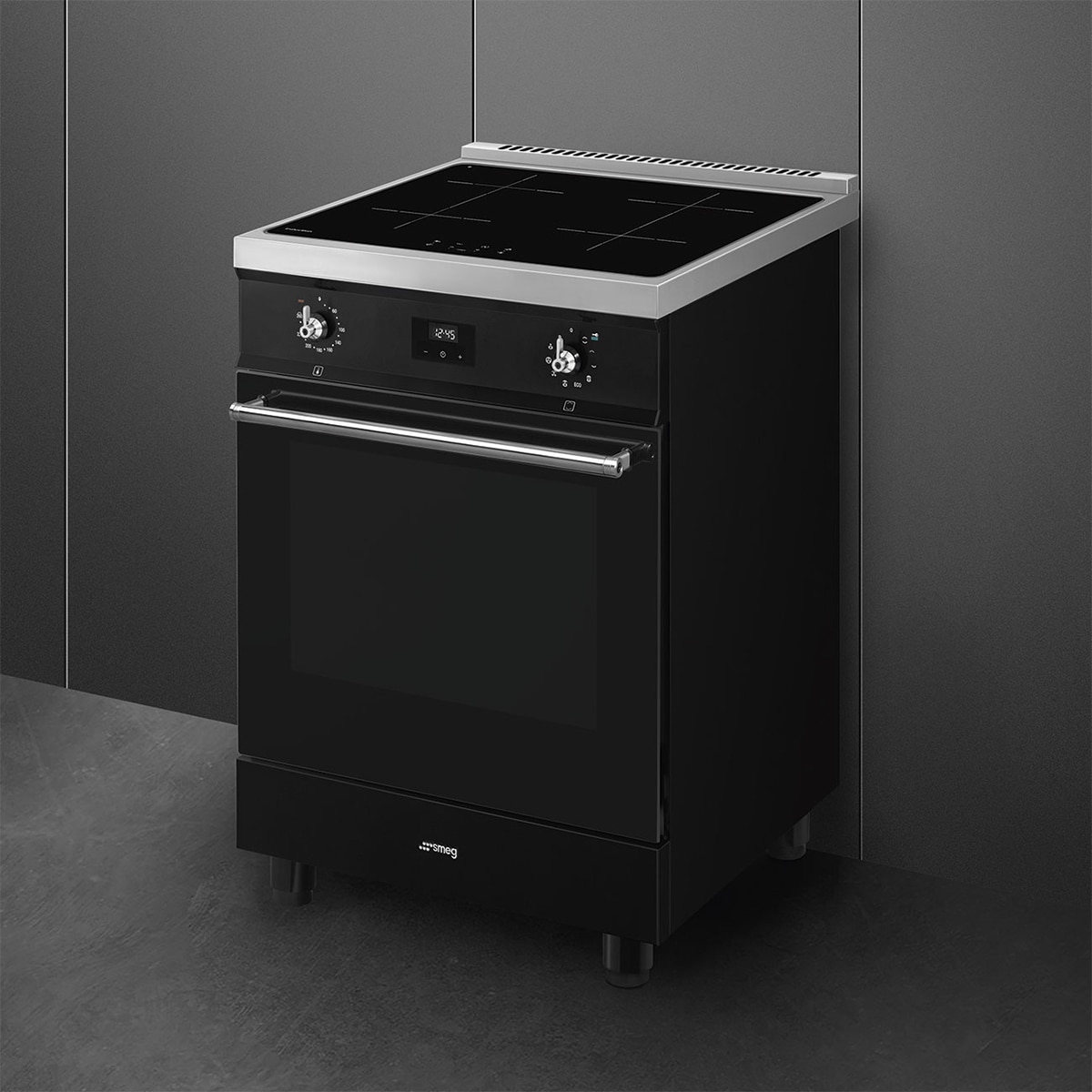 Cocina compacta Smeg con placa inducción y horno eléctrico - Negro-6