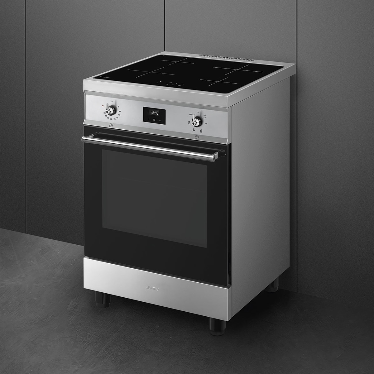 Cocina compacta Smeg 60 cm, placa inducción y 1 horno - C6IMXT2 Acero Inox-6