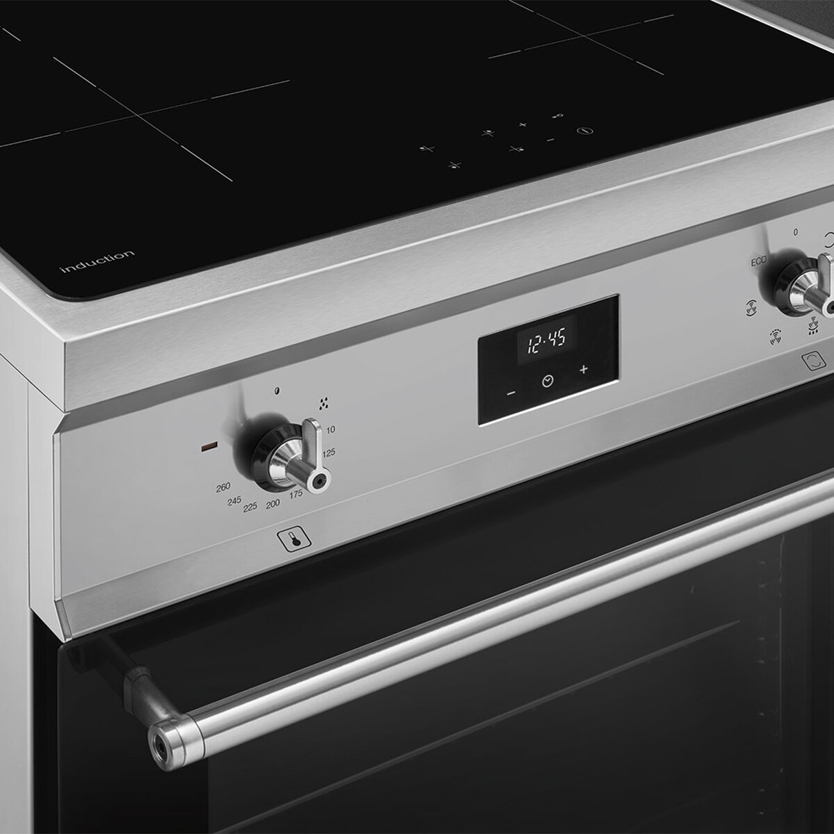 Cocina compacta Smeg 60 cm, placa inducción y 1 horno - C6IMXT2 Acero Inox-9