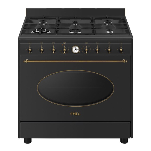 Imagen 0 de Cocina compacta gas Smeg con 6 quemadores y 1 cavidad de horno eléctrico - CO90GMAN2