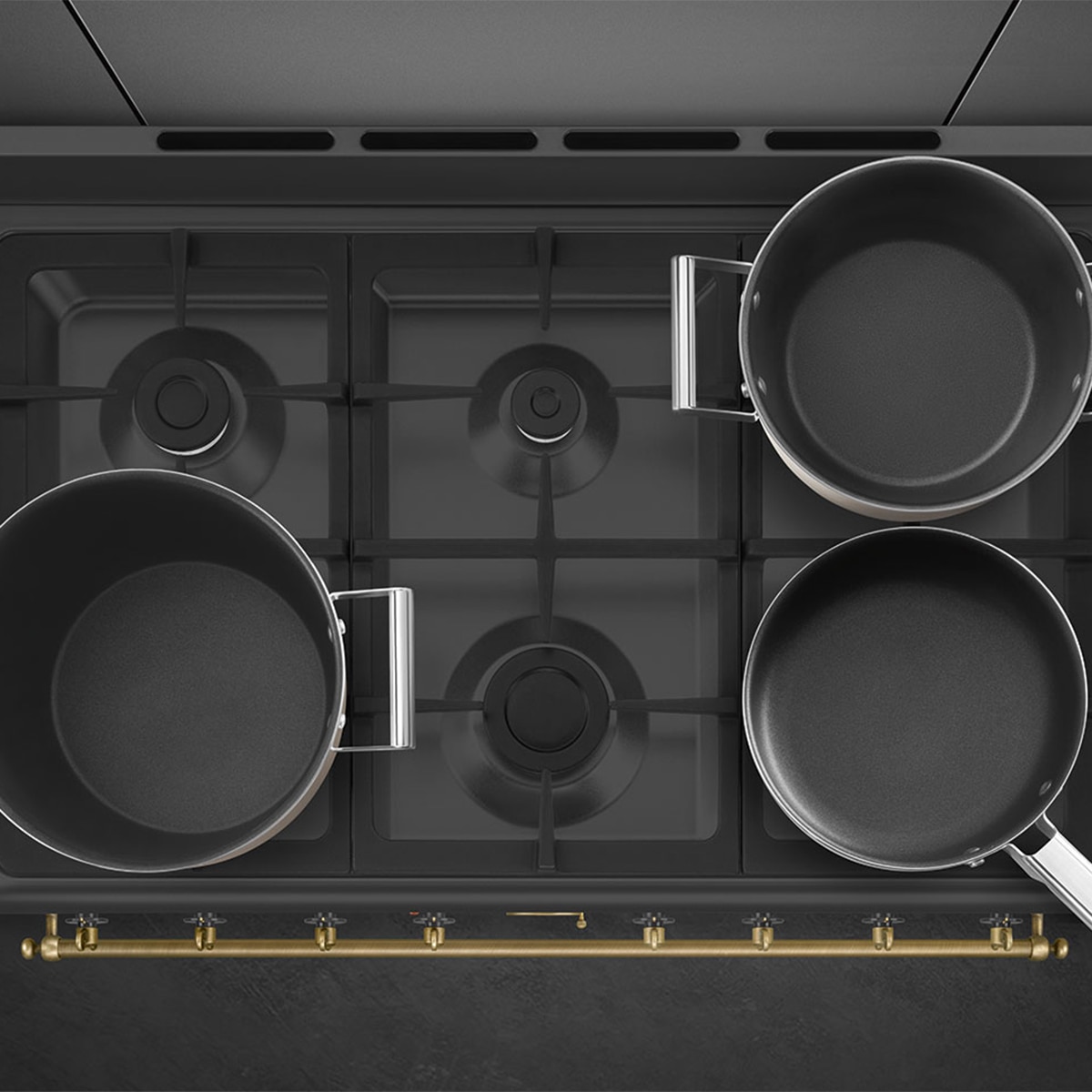 Cocina compacta gas Smeg con 6 quemadores y 1 cavidad de horno eléctrico - CO90GMAN2 5
