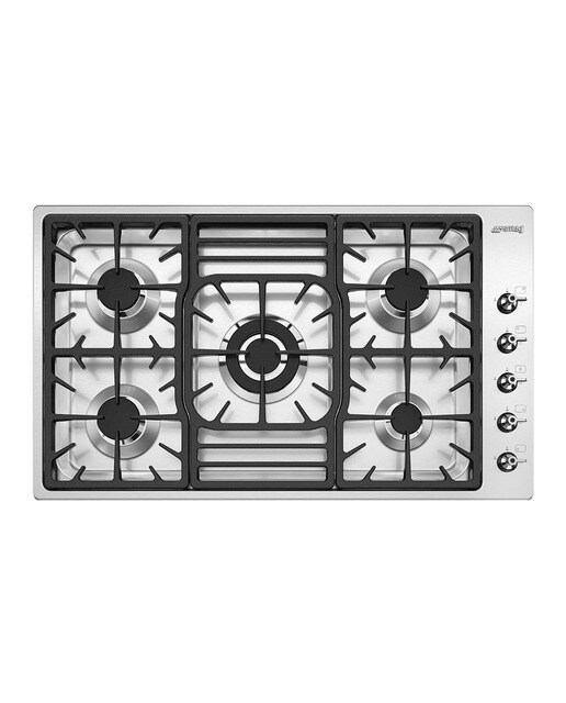 Placa gas Smeg 5 quemadores - PGF954 Inox-1