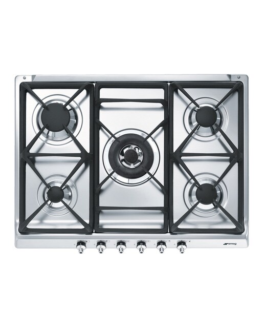 Imagen 0 de Placa gas Smeg 5 quemadores - SE70SGH5