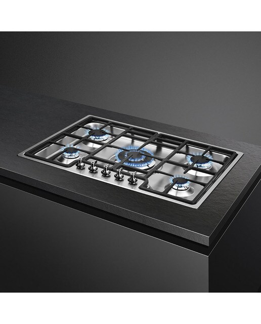 Placa de gas Smeg PGF754 con 4 quemadores Inox-3