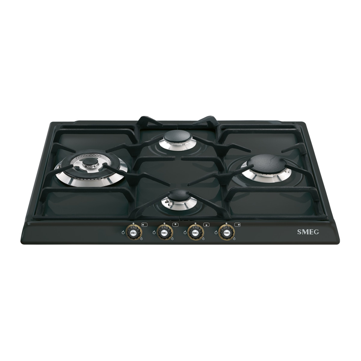 Placa gas Smeg 4 quemadores - SR764AO Antracita-2