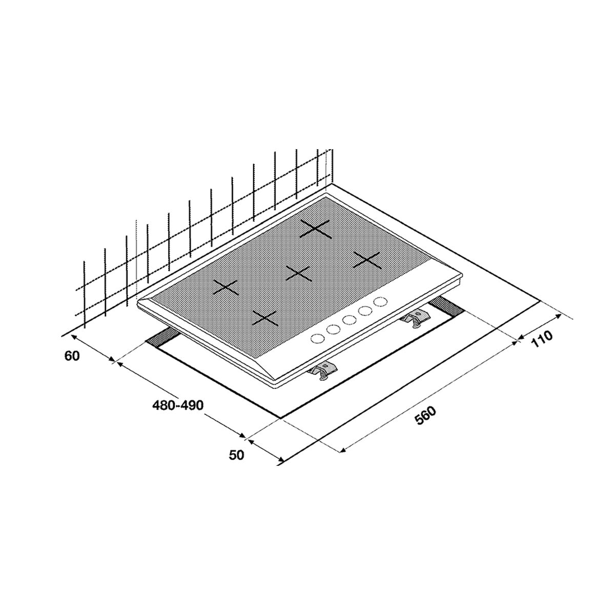 Placa gas Beko 5 quemadores - HILW 75222 SL - Cristal negro Cristal negro-2
