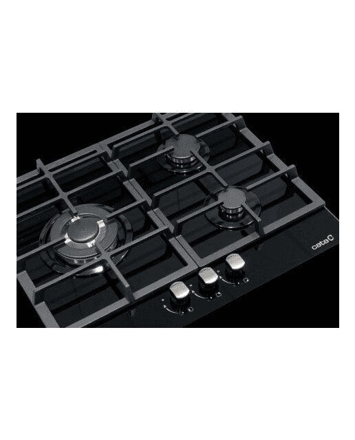 Placa gas Cata 3 quemadores - LCI 6021 BK - Cristal negro Cristal negro-2
