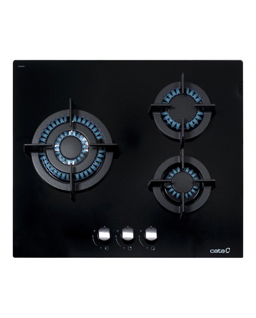 Imagen 0 de Placa gas Cata 3 quemadores - CCI 6021 BK