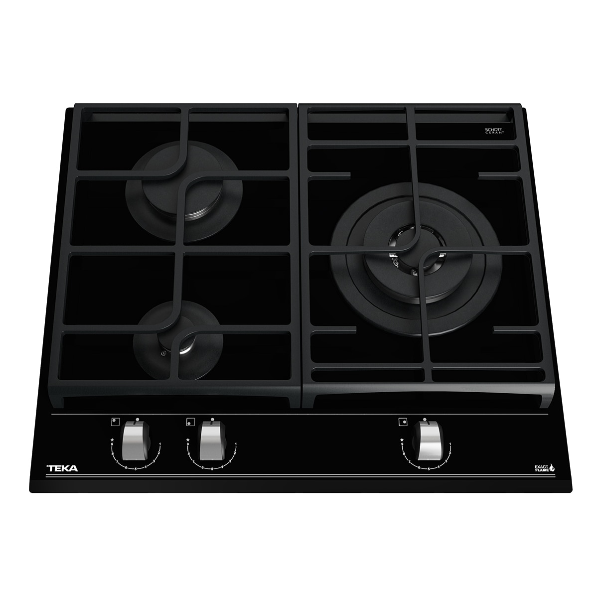 Placa gas Teka 3 quemadores - GZC63310XBB - Negro Negro-3