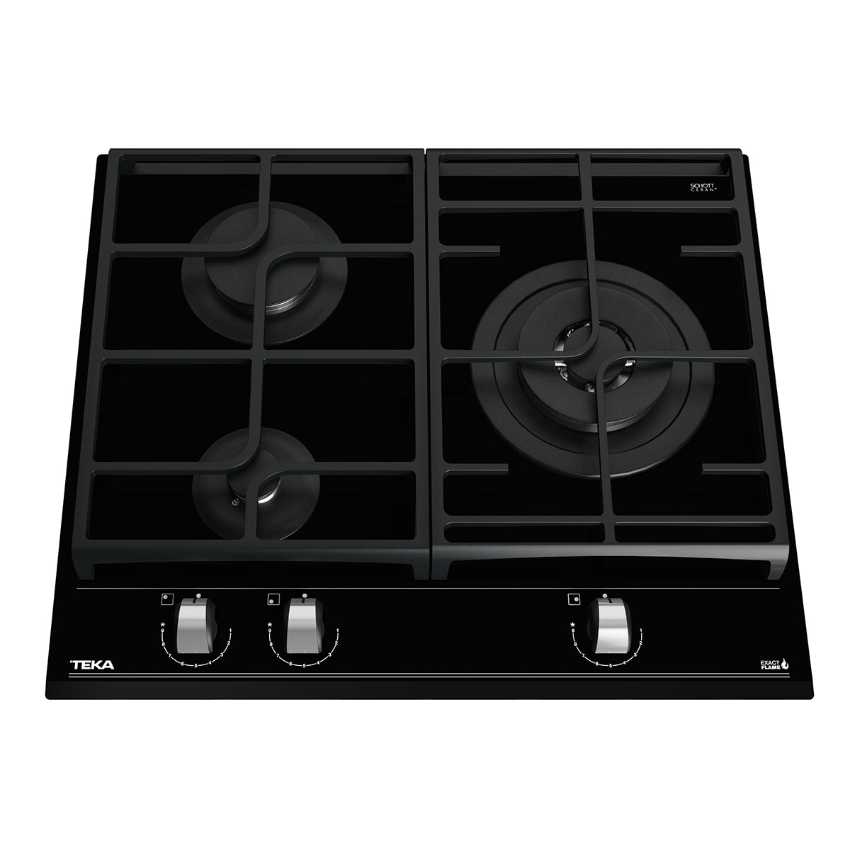 Placa gas Teka 3 quemadores - GZC63310XBN - Negro Negro-3