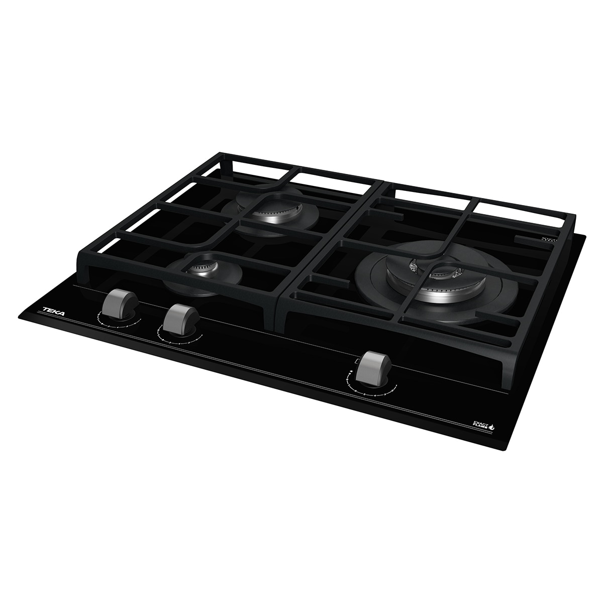 Placa gas Teka 3 quemadores - GZC63310XBN - Negro Negro-4