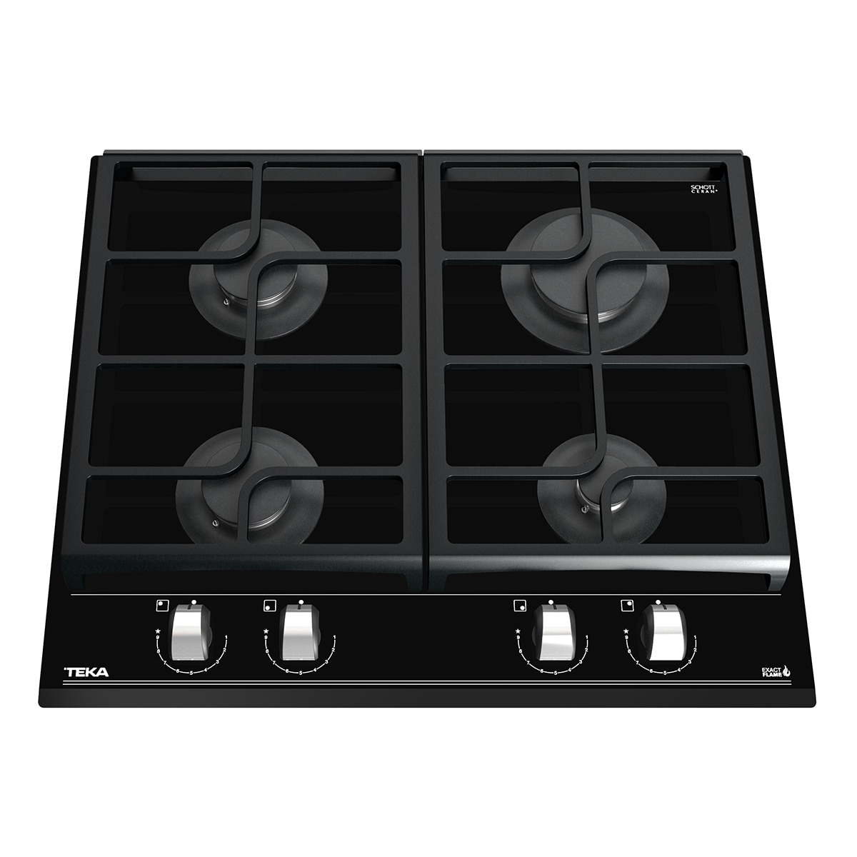 Placa gas Teka 4 quemadores - GZC64300XBN - Negro Negro-3