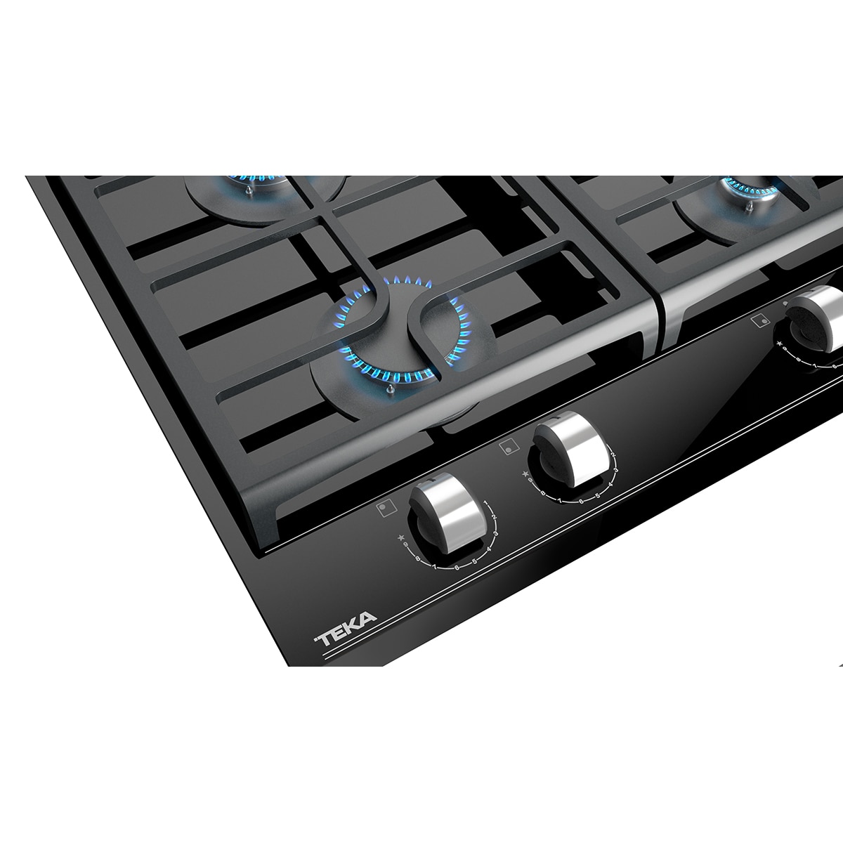 Placa gas Teka 4 quemadores - GZC64300XBN - Negro Negro-6