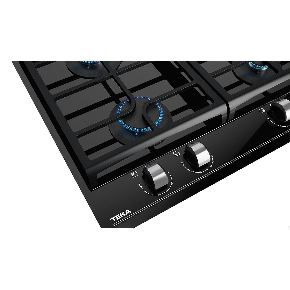 Placa gas Teka 4 quemadores - GZC64300XBN - Negro Negro-8