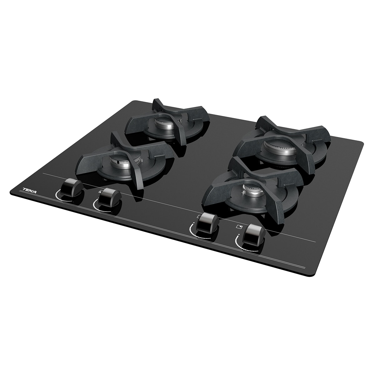 Placa de gas butano Teka GBC 64000 KBB, 4 zonas, Cristal Gas, 7300W, ref. 112580005, cristal negro - imagen 3