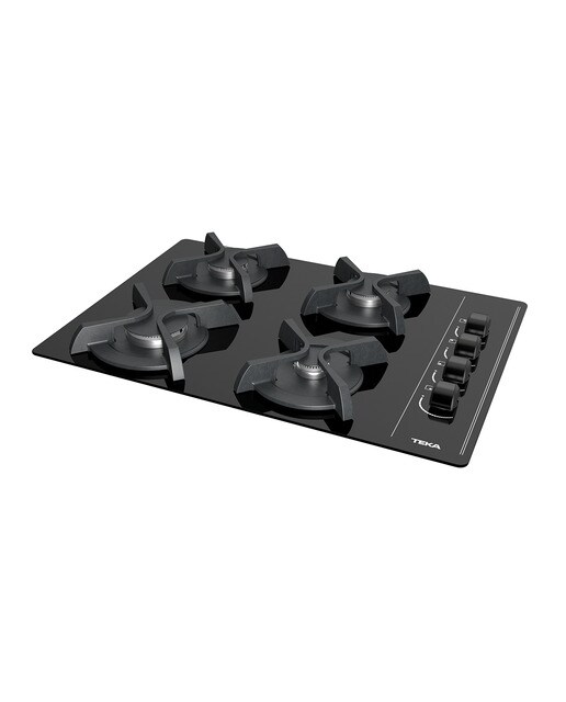 Placa de gas Teka con 4 quemadores - GBC 64003 KBN Negro-4