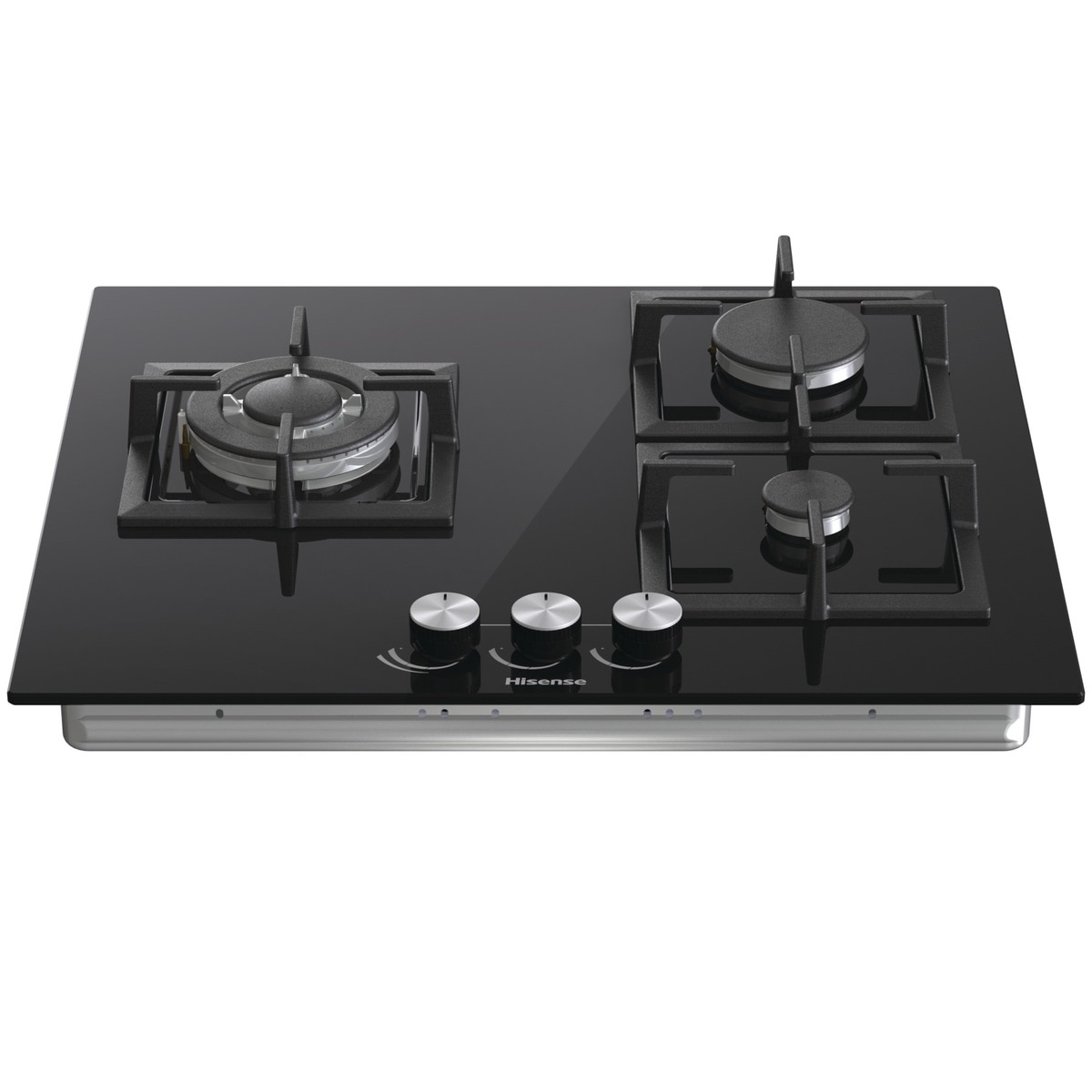 Placa gas Hisense 3 quemadores - GG633B - Cristal negro Cristal negro-2