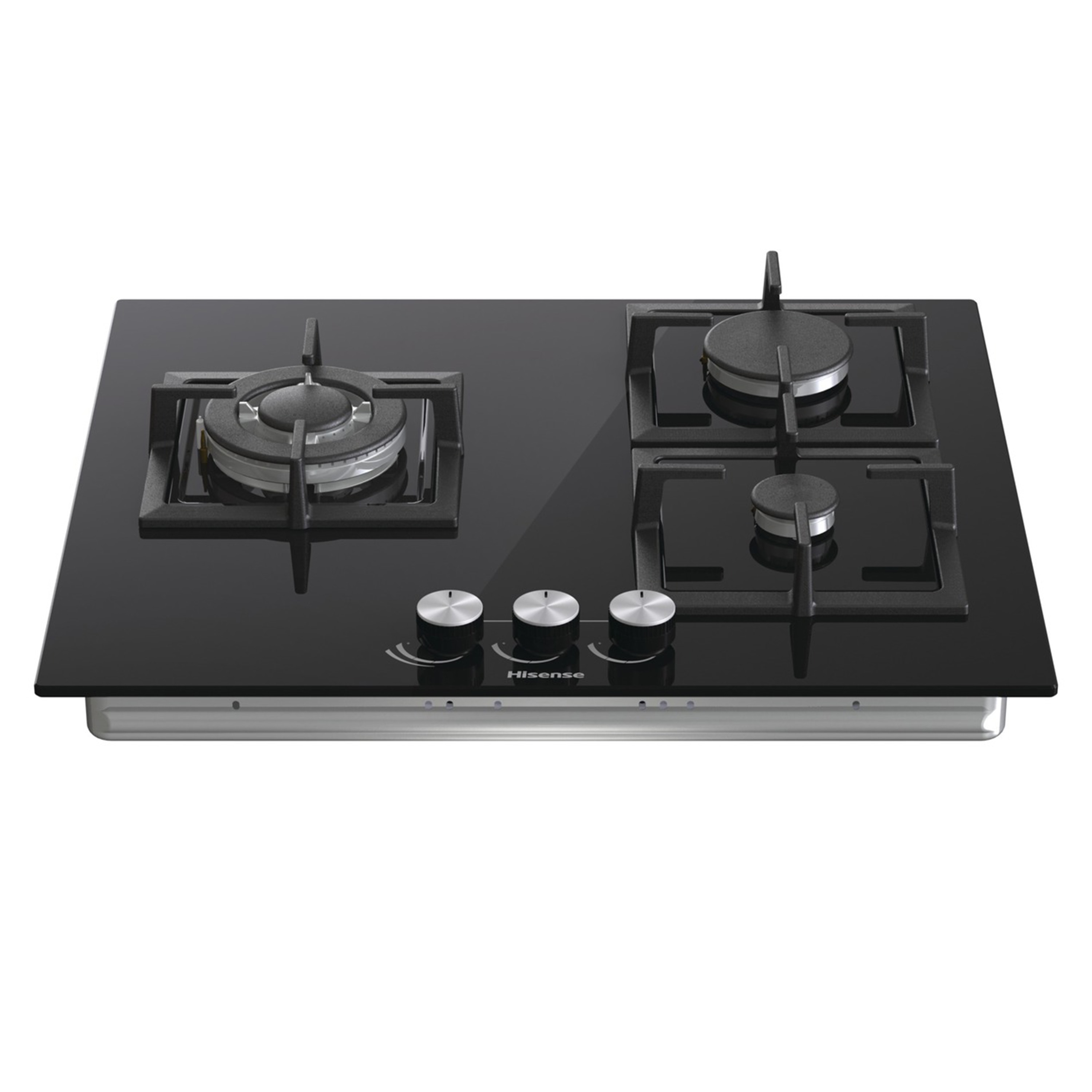 Placa gas Hisense 3 quemadores - GG633B Cristal negro-5