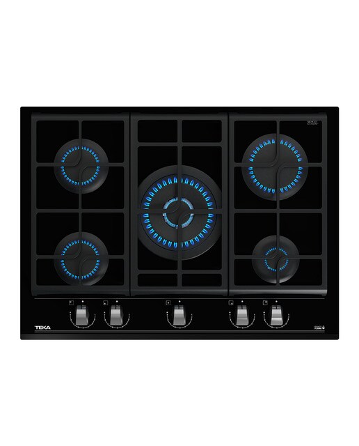 Placa gas Teka 5 quemadores - GZC75330 XBA BK - Negro Negro-3