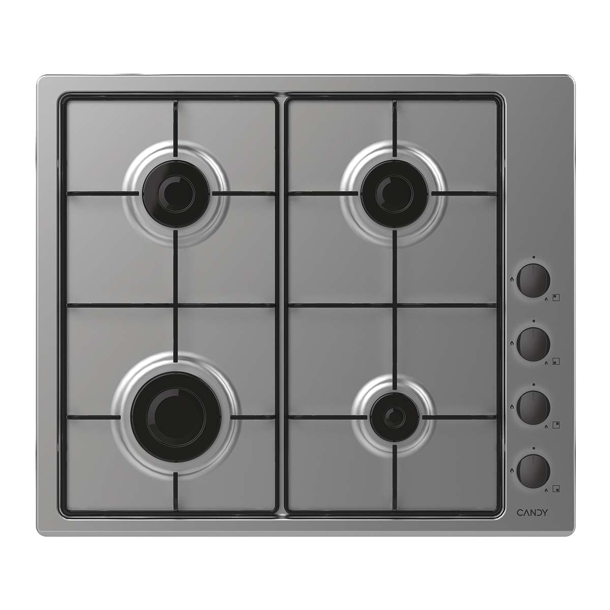Candy – Placa de gas Candy de 60 cm, con 4 zonas de coccion – CHW6LBX/4U2.