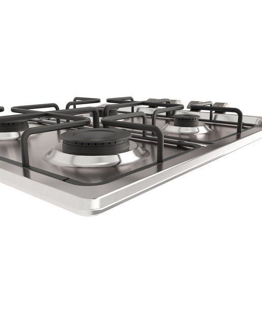 Placa de gas Teka con 4 quemadores y parrillas esmaltadas - E/60.3 40 NAT - Acero Inox Acero Inox-5