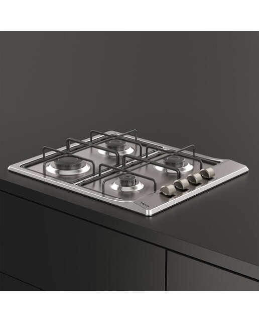 Placa de gas Teka con 4 quemadores y parrillas esmaltadas - E/60.3 40 BUT - Acero Inox Acero Inox-7