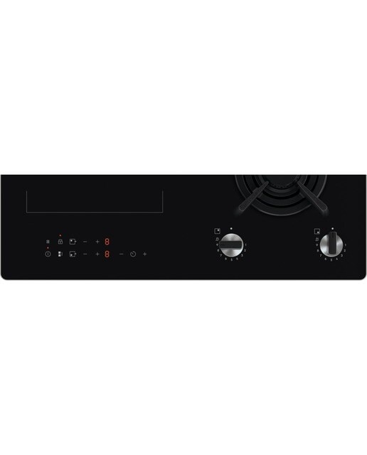 Imagen 3 de Placa de gas mixta Electrolux con 2 quemadores y 2 zonas de inducción - KDI641723K - Negro Negro