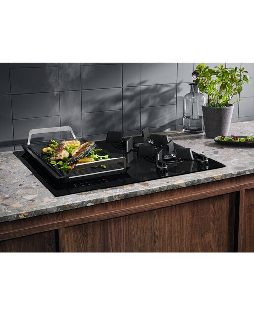 Imagen 11 de Placa de gas mixta Electrolux con 2 quemadores y 2 zonas de inducción - KDI641723K - Negro Negro