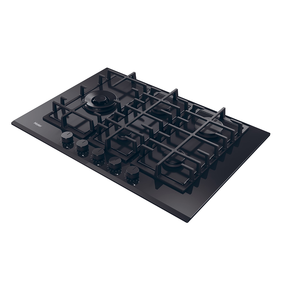Placa de gas Haier de 75 cm y con Wok lateral - HAVG7WL4BPB Negro-2