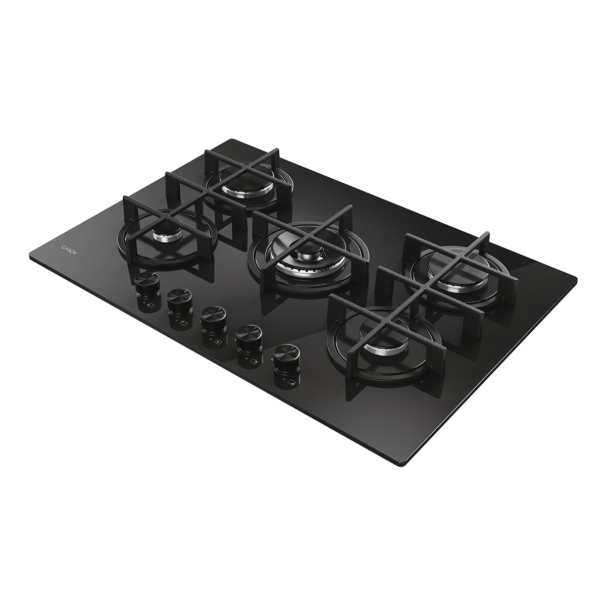 Placa de gas Candy con 5 quemadores - CVG74WTB Negro-4