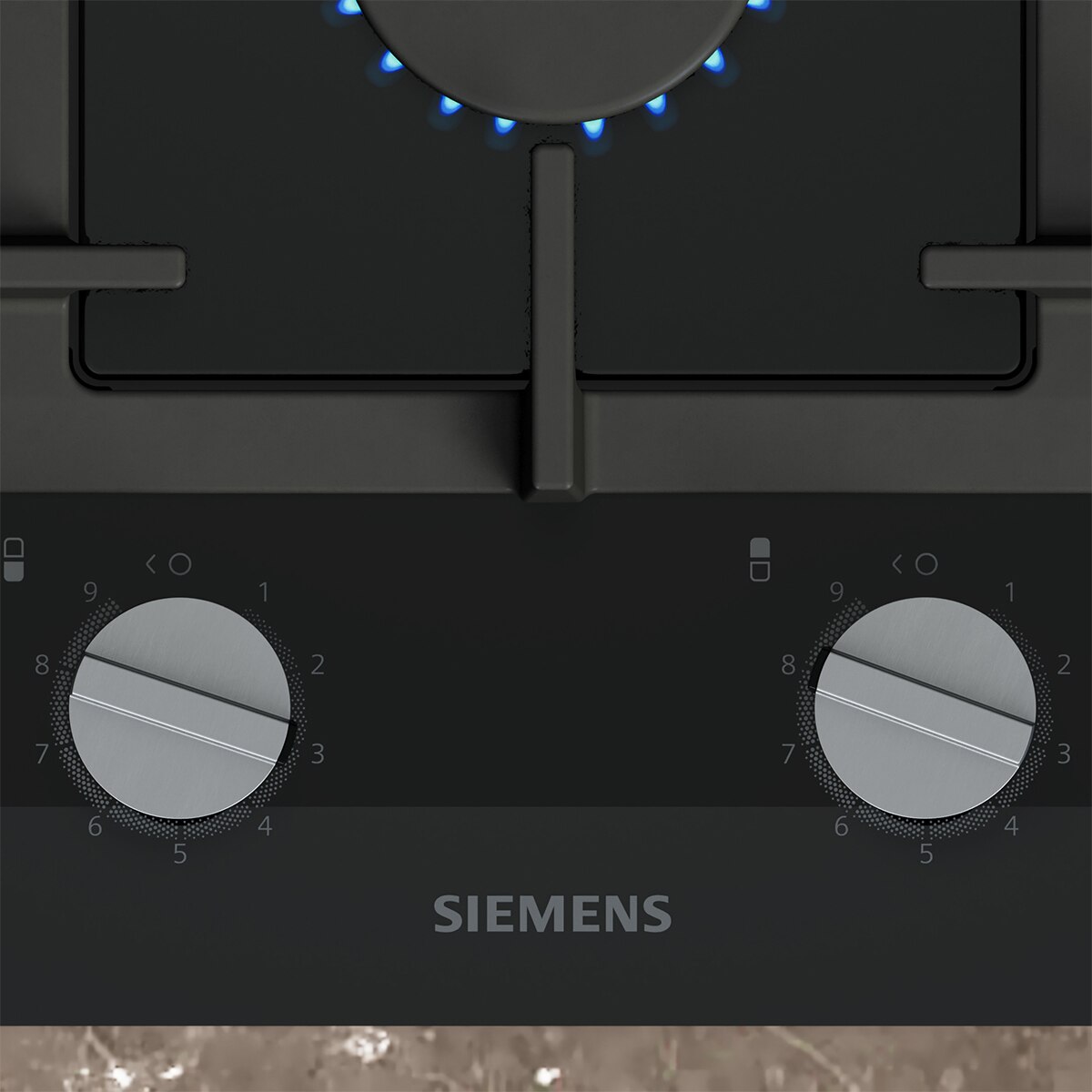 Placa de gas Siemens iQ700, 2 quemadores -ER3A6BI40 Negro-2