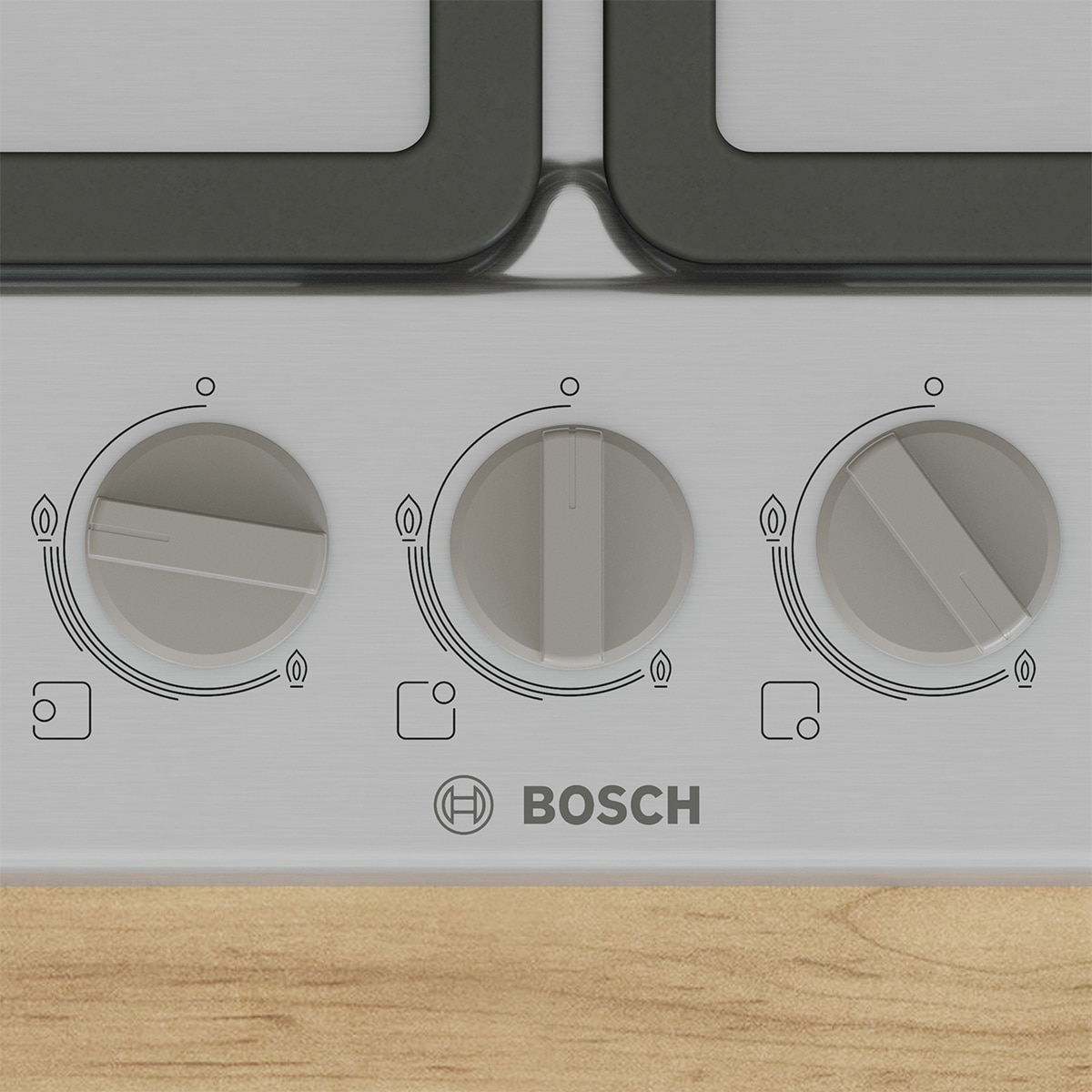 Placa de gas Bosch Serie 4, GasStop, PGC6B5K90 Blanco-2