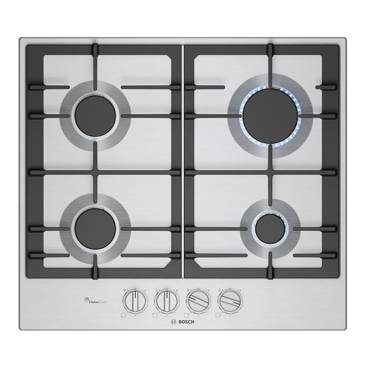 Bosch - Placa de gas Bosch Serie 6, FlameSelect, GasStop, PCP6A5I90.