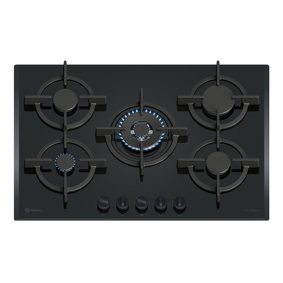 Imagen 0 de Placa de gas Balay, 75 cm, GasStop, Negro - 3ETG676RB