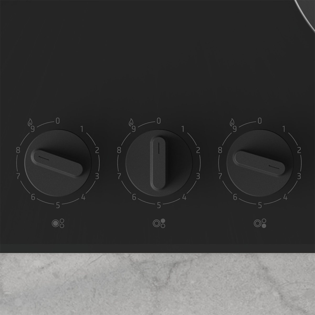 Placa de gas Balay, Wok, GasStop, Cristal templado, Negro - 3ETG663RB Negro-2