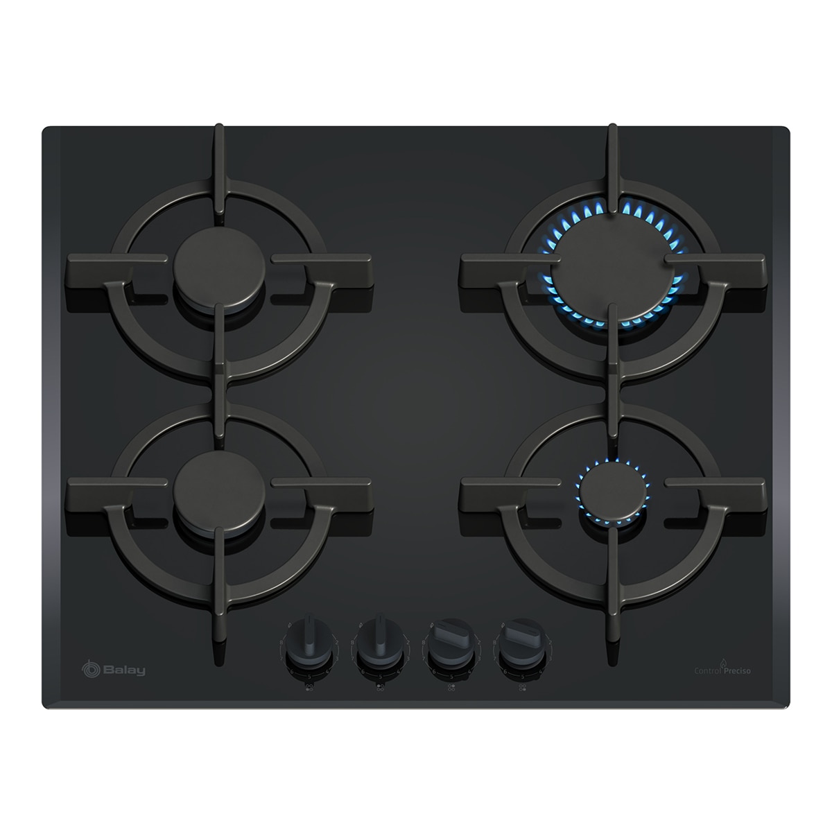 Imagen 0 de Placa de gas Balay, 60 cm, GasStop, Negro - 3ETG664RB