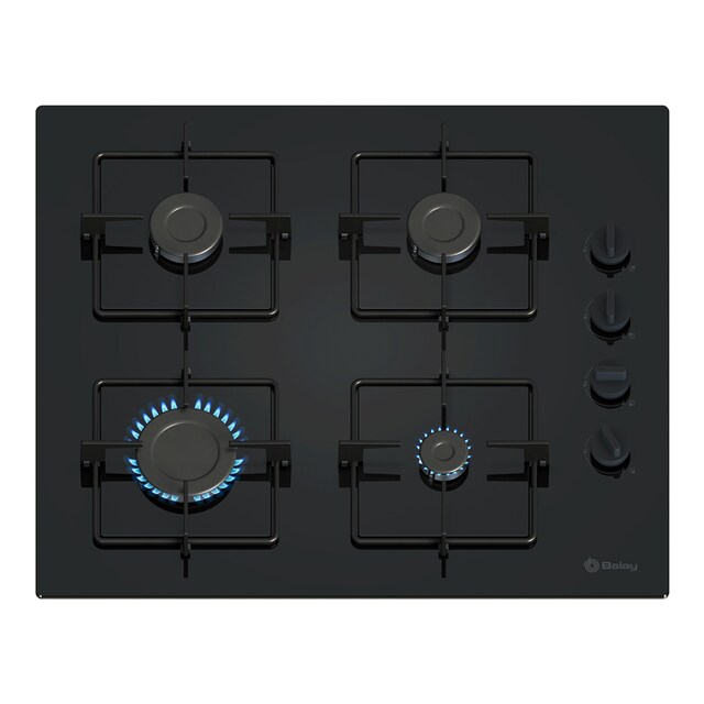 Imagen 0 de Placa de gas Balay, 60 cm, GasStop, Cristal templado, Negro - 3ETG464SB