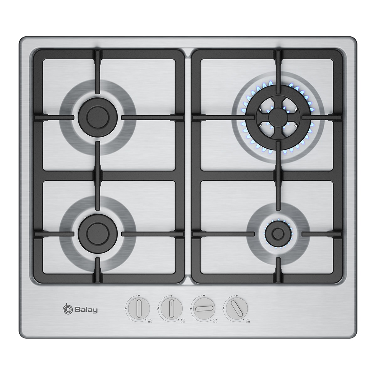 Imagen 0 de Placa de gas Balay, 60 cm, Wok, GasStop, Acero - 3ETX565CB