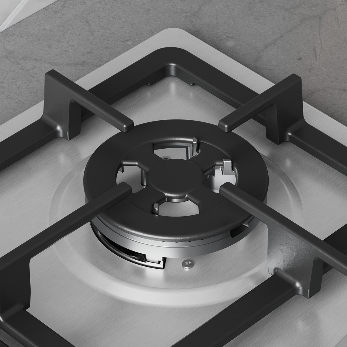 Placa de gas Balay, 60 cm, Wok, GasStop, Acero - 3ETX565CB Negro-4