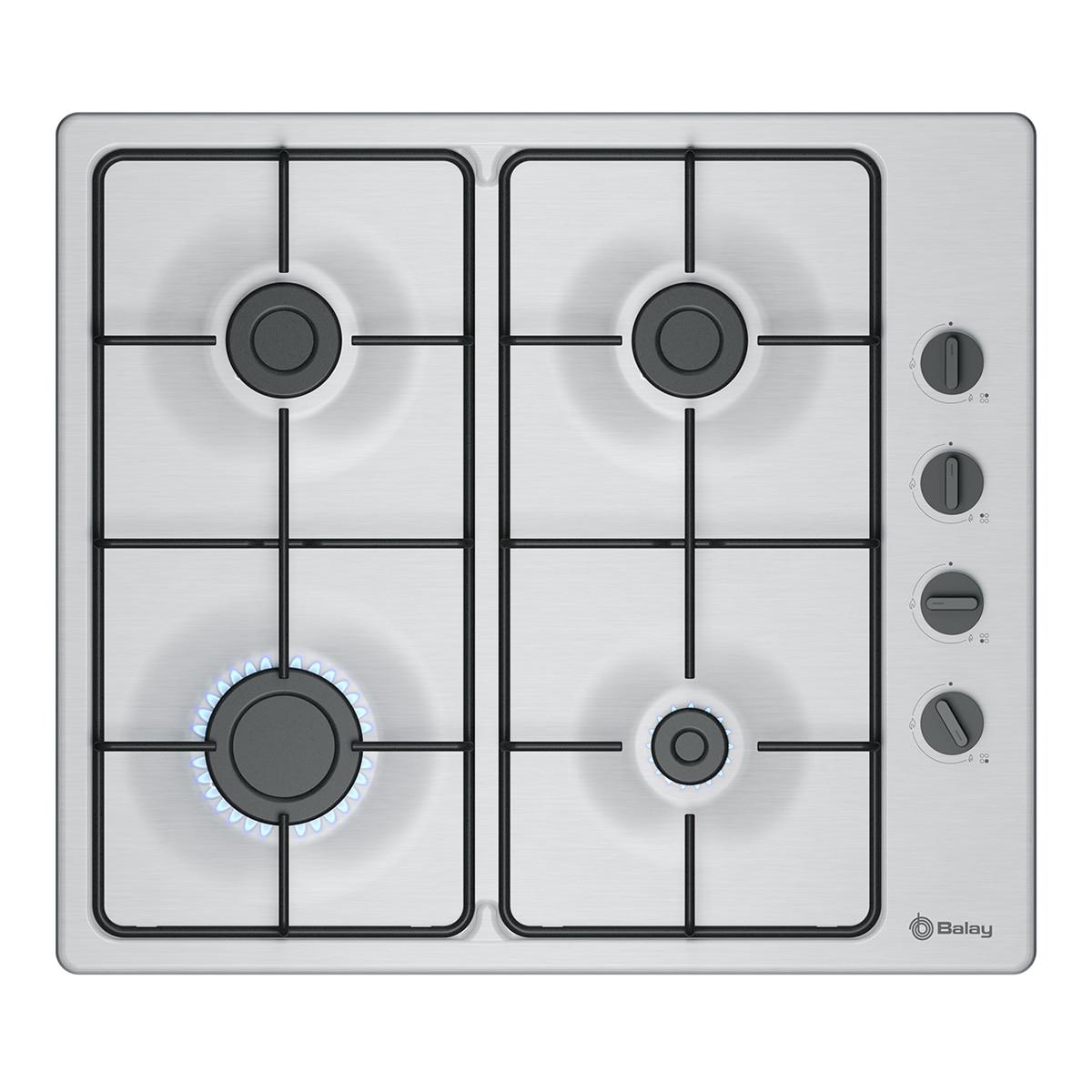 Imagen 0 de Placa de gas Balay, 60 cm, GasStop, Acero - 3ETX464BB