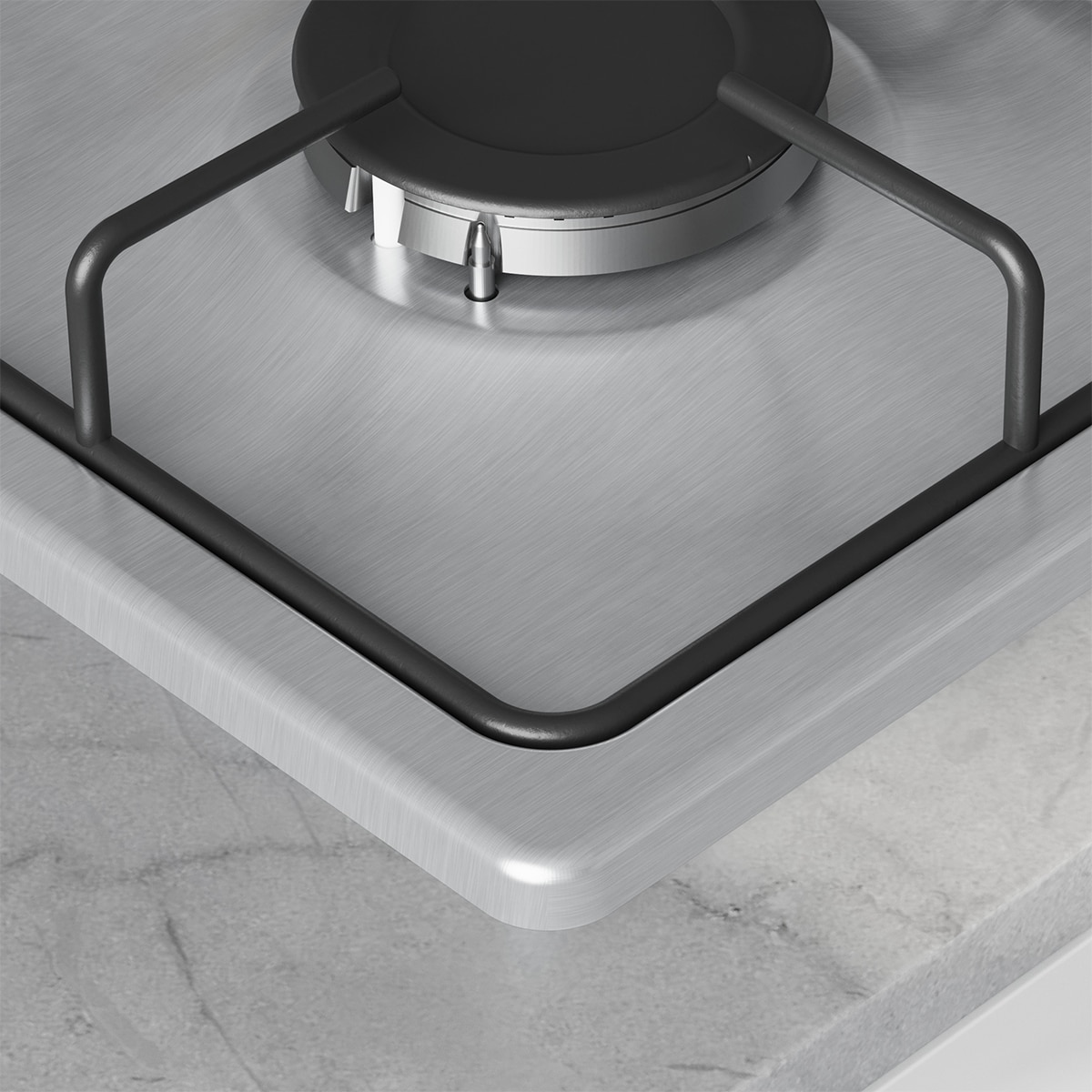 Placa de gas Balay, 60 cm, GasStop, Acero - 3ETX464BB Negro-3