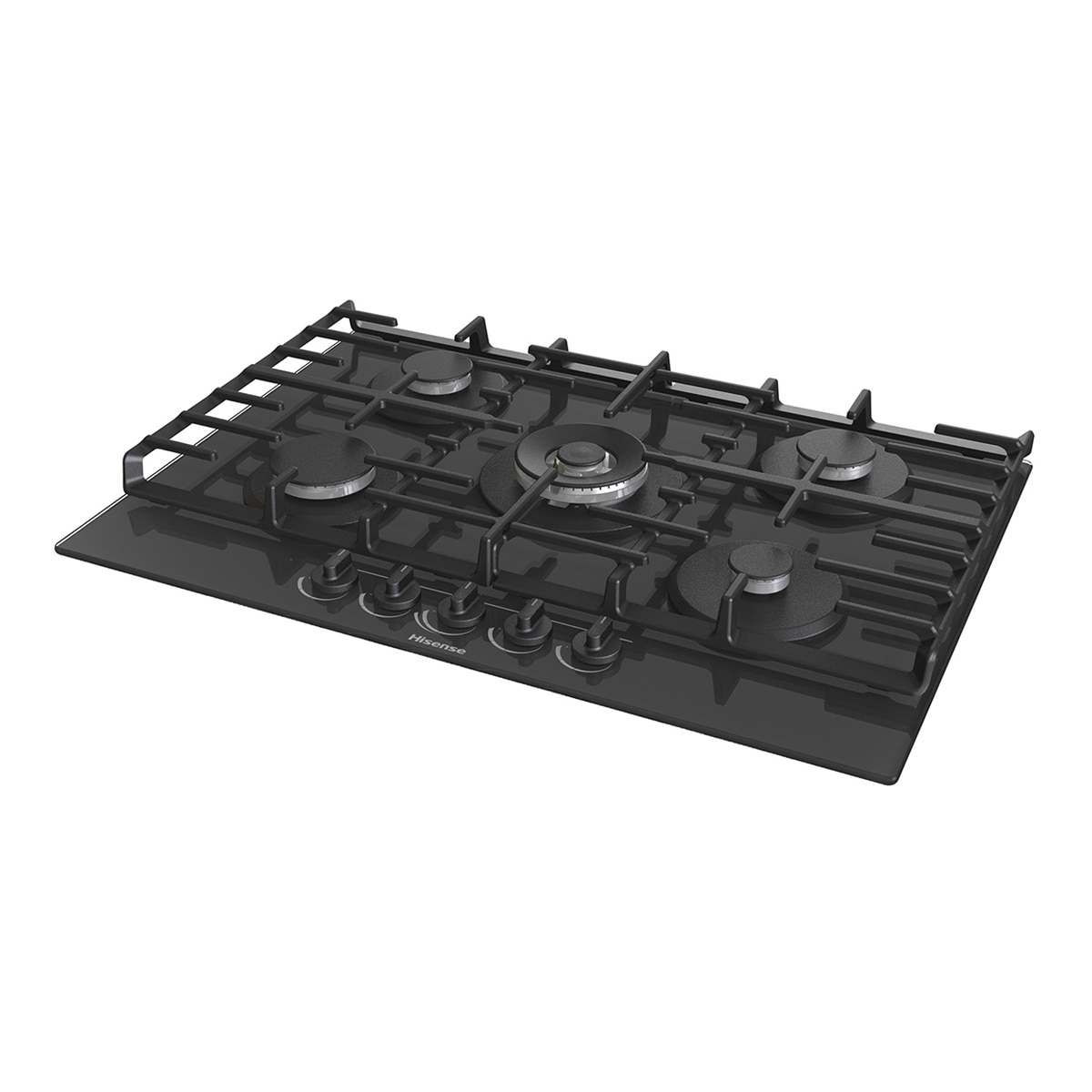 Placa de Gas Hisense con 5 quemadores - GG773B Cristal negro-14