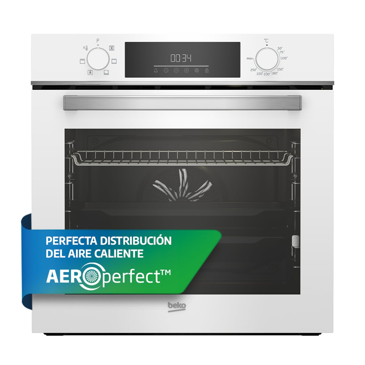Horno multifunción Beko con 6 funciones - BBIE18300W Blanco-7