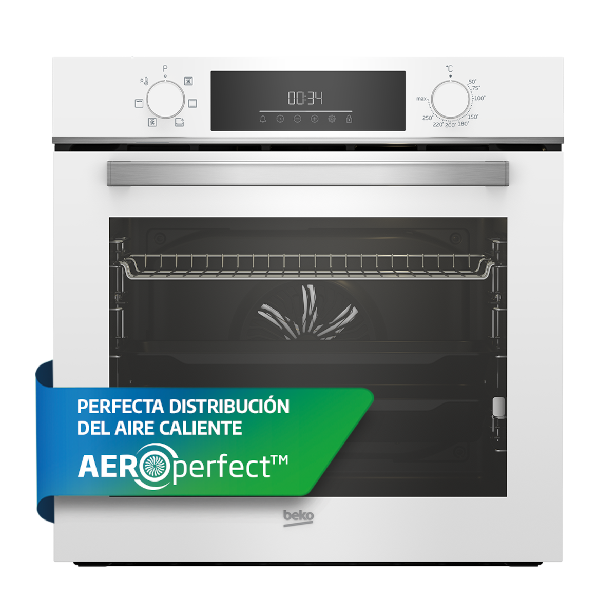Horno multifunción Beko con 6 funciones - BBIE18300W Blanco-8