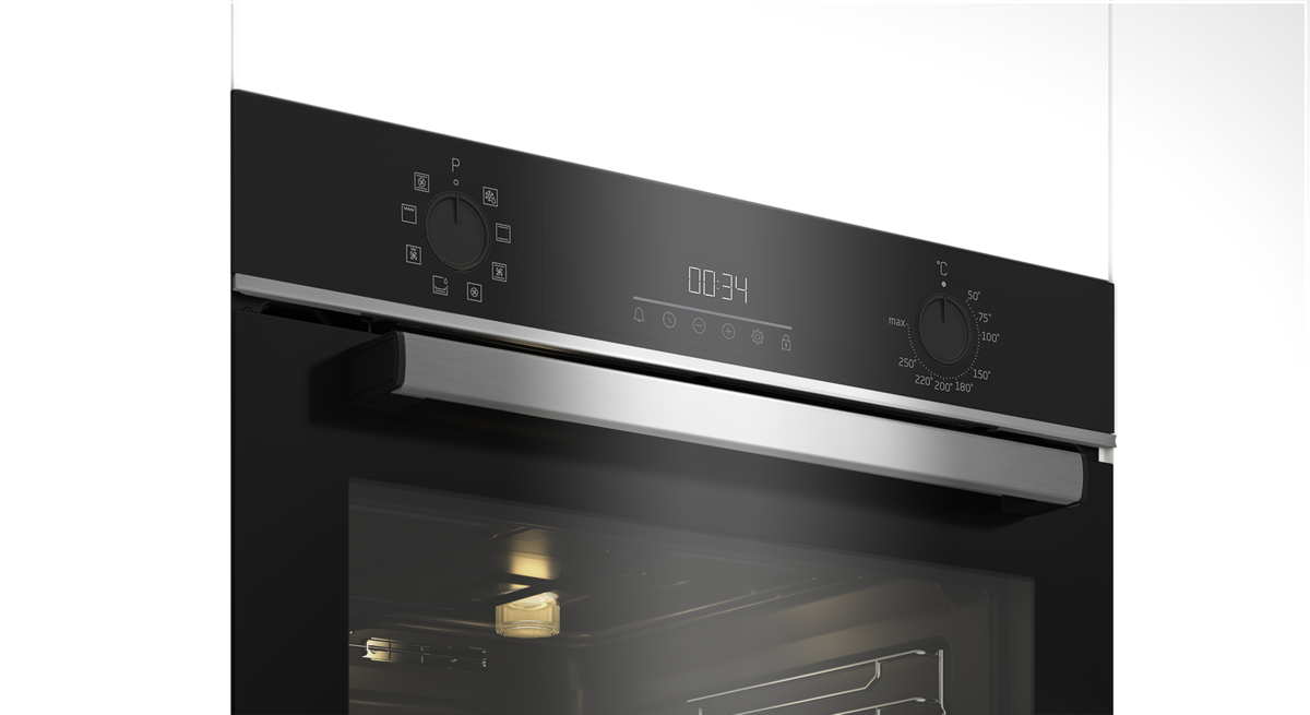 Horno multifunción Beko con 8 funciones - BBIM13300XD Cristal negro-7