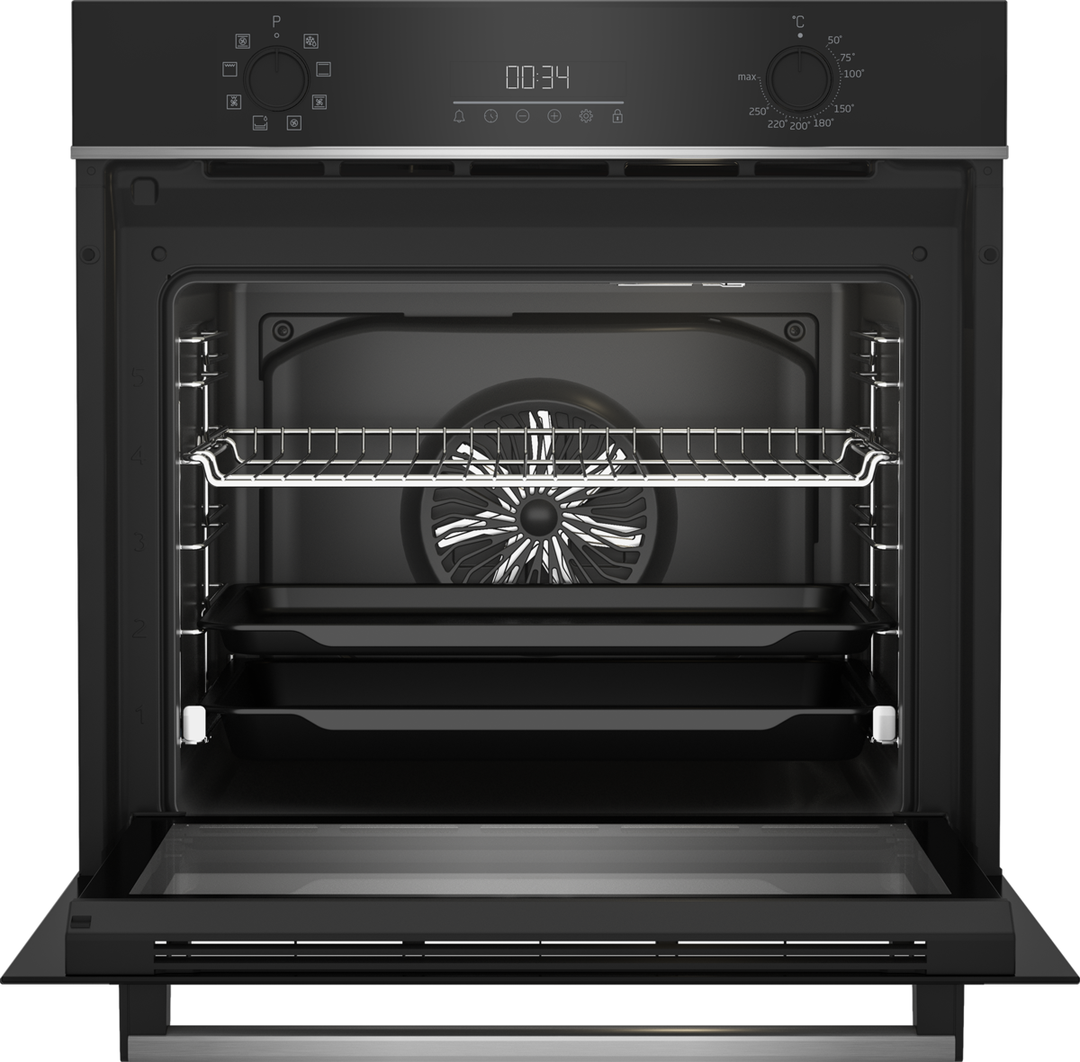 Horno multifunción Beko con 8 funciones - BBIM13300XD Cristal negro-8