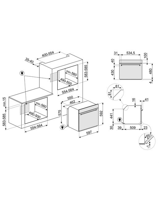 Forno Galileo Pyro Steam Smeg Classica SOP6301S2X Combinado com Vaporeira, Pirolítico e de 68 Litros - Aço Inox Aço inoxidável-3