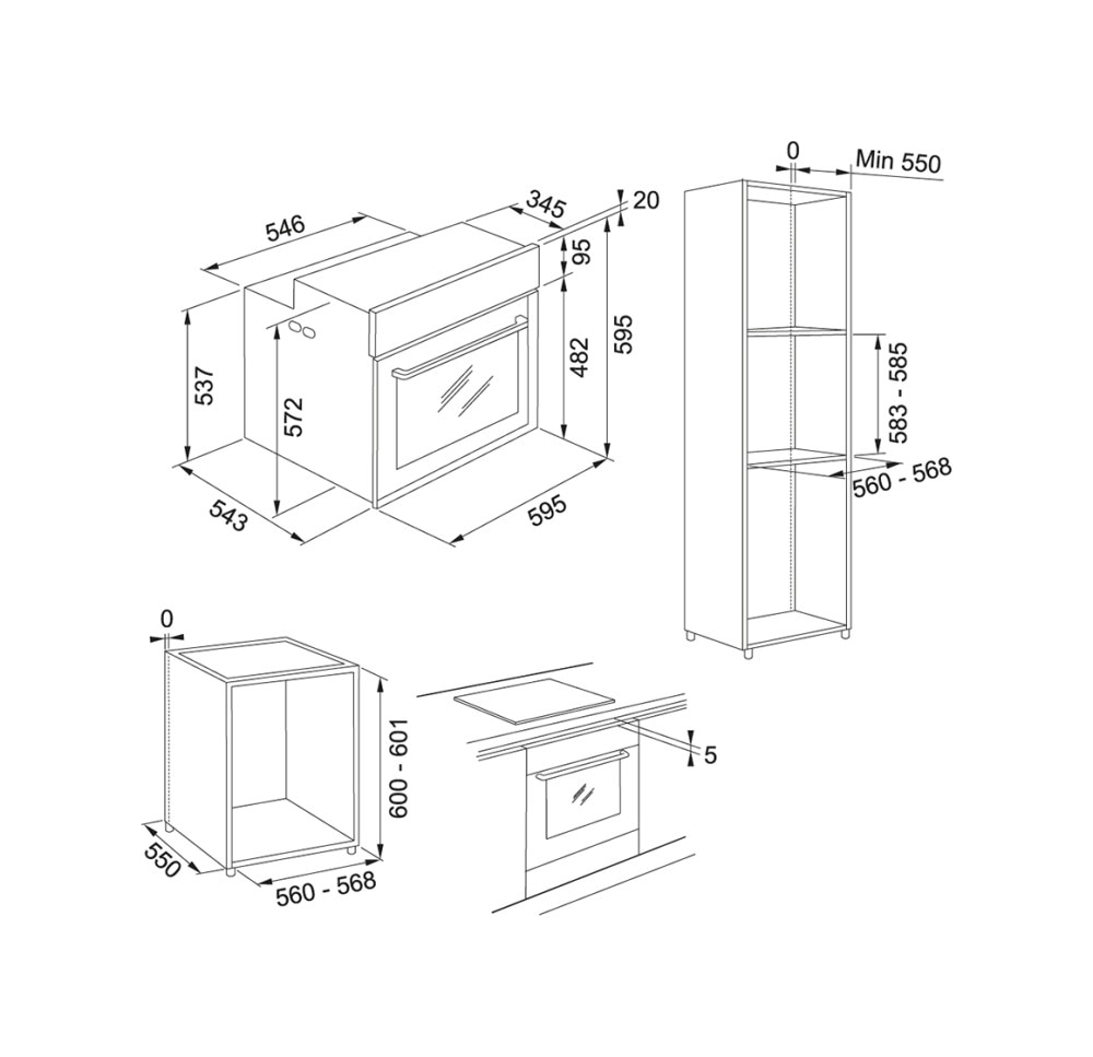 Horno multifunción Franke con función vapor - 1160613707 - Cristal negro Cristal negro-2