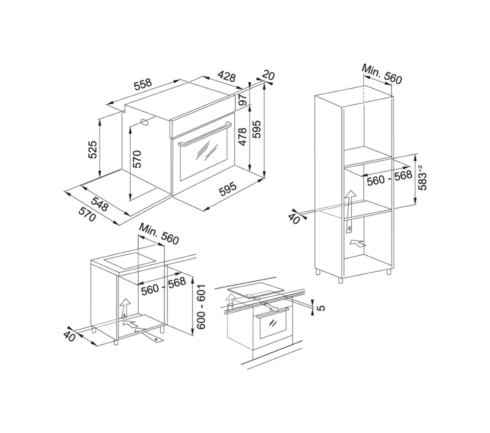 Horno multifunción Franke con sistema de limpieza Hidrolítico - FSL 52H XS - Acero Inox Acero Inox-2