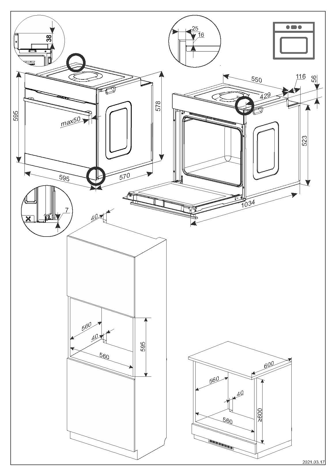 Forno Multifunções Fagor 8H-875TCB com Assistência de Vapor e de 77 Litros - Branco Cristal branco-2